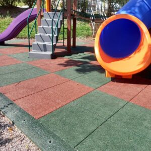 Piso Emborrachado - Placas de 1x1m - 40mm de espessura